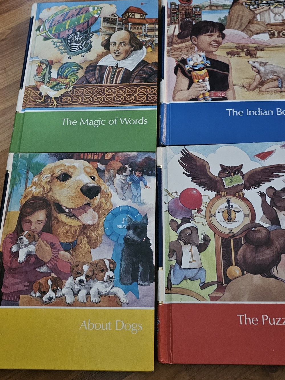 Lot Of 4 Childcraft Annual Books The Magic Of Words_Indian Book_The Puzzle Book